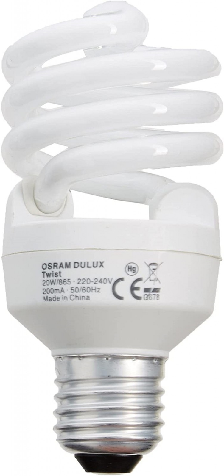 OSRAM DULUX TWIST 20W/865 E27 ENERGY SAVER - Bright daylight twist CFL with E27 base, offering high efficiency and consistent light output for retail and work environments
